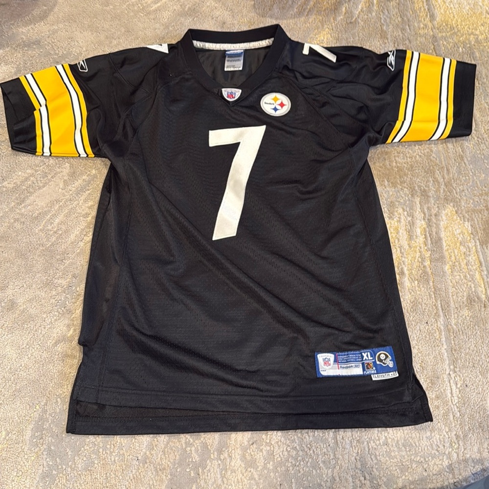 Reebok‎ On Field Pittsburgh Steelers 7 Ben Roethlisberger Jersey  XL +2 length